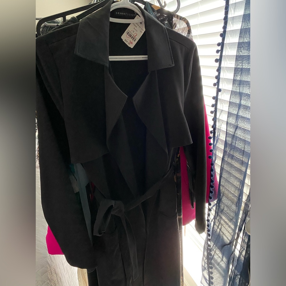 M boutique black duster/trench size Small. New with tags never worn.